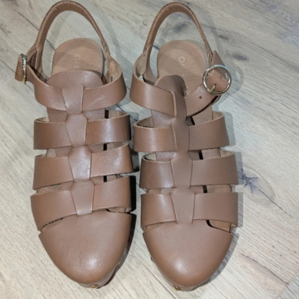 Anthropologie Pilcro Leather Fisherman Clog Sandal - Picture 2 of 10